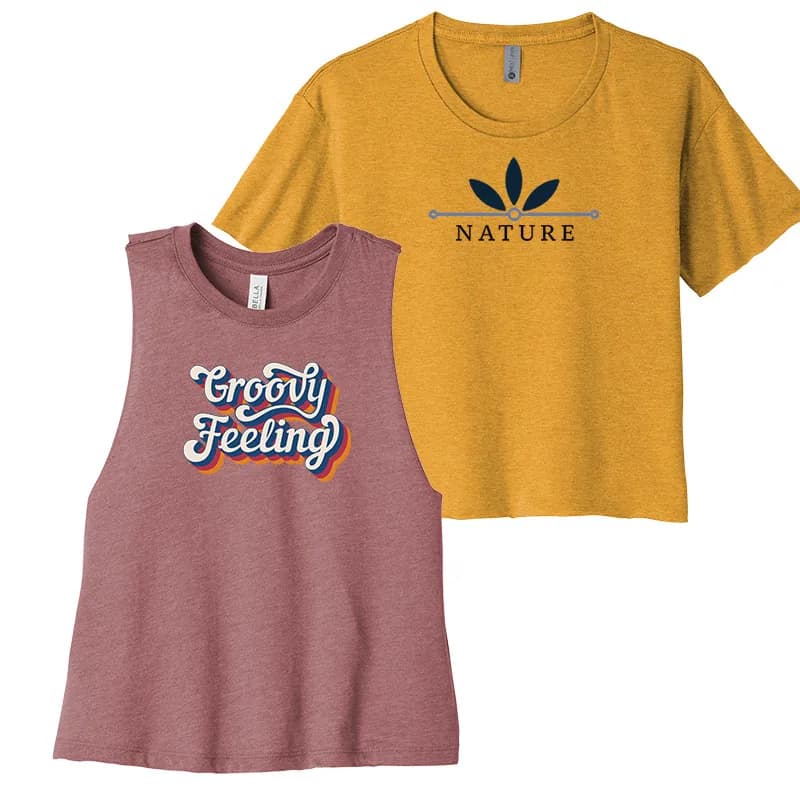 Custom crop top tees