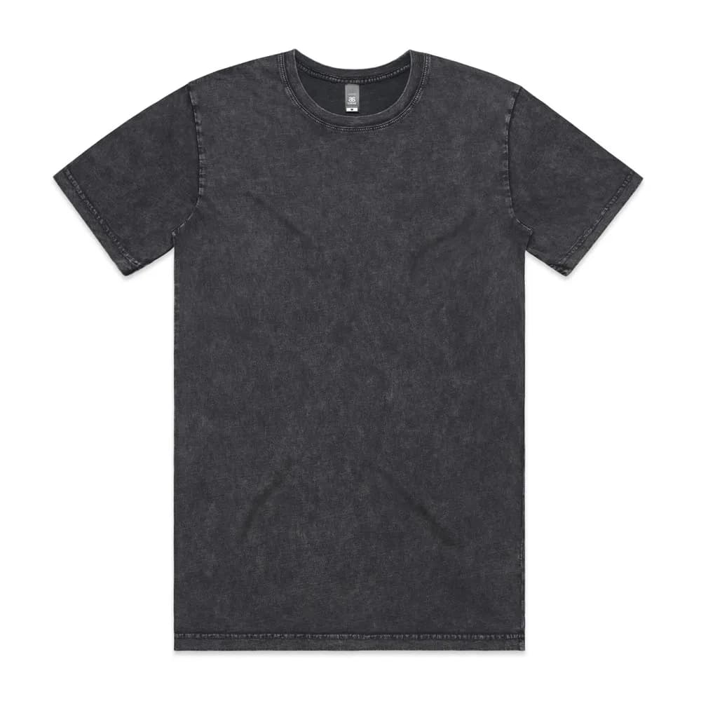 AS Colour 5040 Staple Stone Wash Tee blank in black stone
