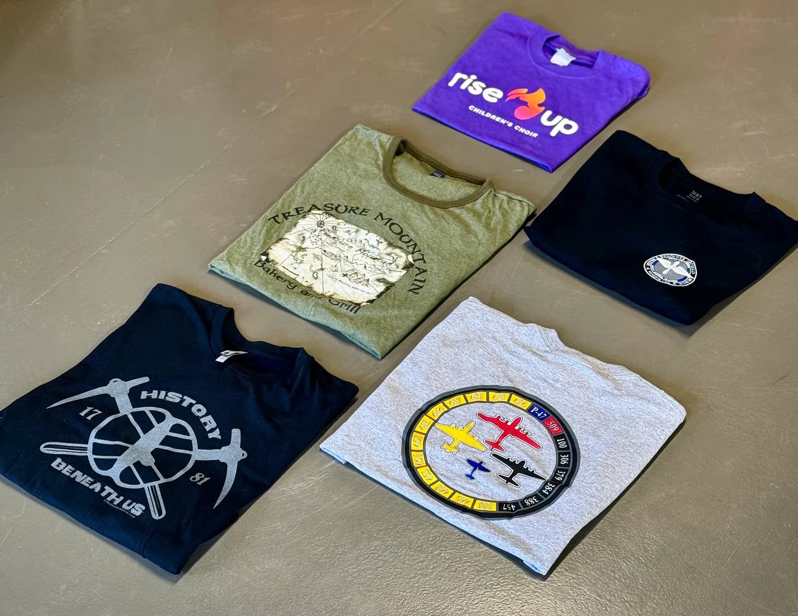 Folded custom printed t-shirts - Koala-Tees custom apparel for Salt Lake City, Utah
