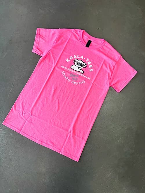 Vibrant multi-color screen-printed custom t-shirt