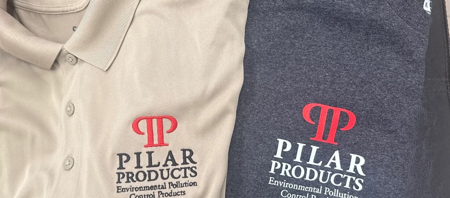 Cecil's actual order - embroidered and screen-printed Pilar Products logo apparel by Koala-Tees