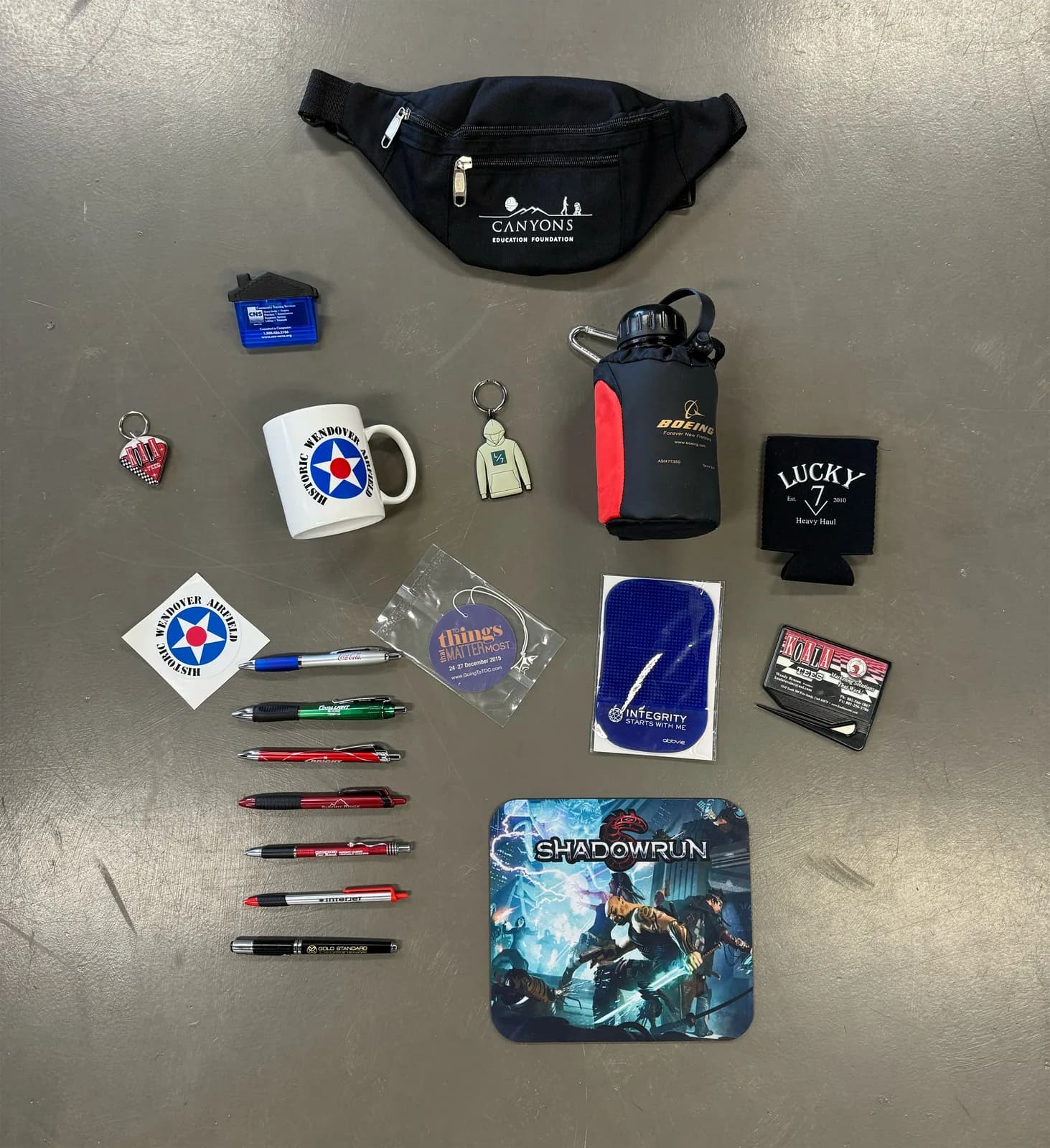 Assortment of branded promotional products