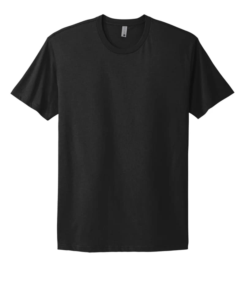 Black Next Level 3600 soft cotton t-shirt blank, front view
